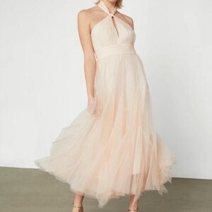 NWT BCBG Max Azria Tulle Halter formal dress
